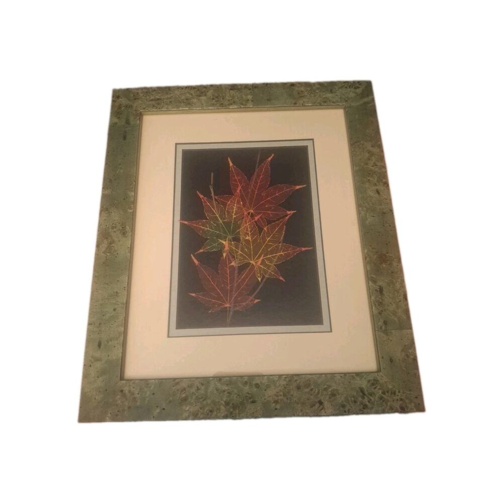 Booker Morey Japanese Maple 3D Leaves Shadow Box Signed/Numbered, 12” -10” Hang